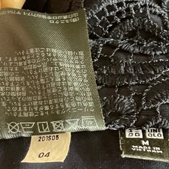 Uniqlo NAVY BLUE LACE Knee Length PENCIL SKIRT Small - Picture 10 of 14
